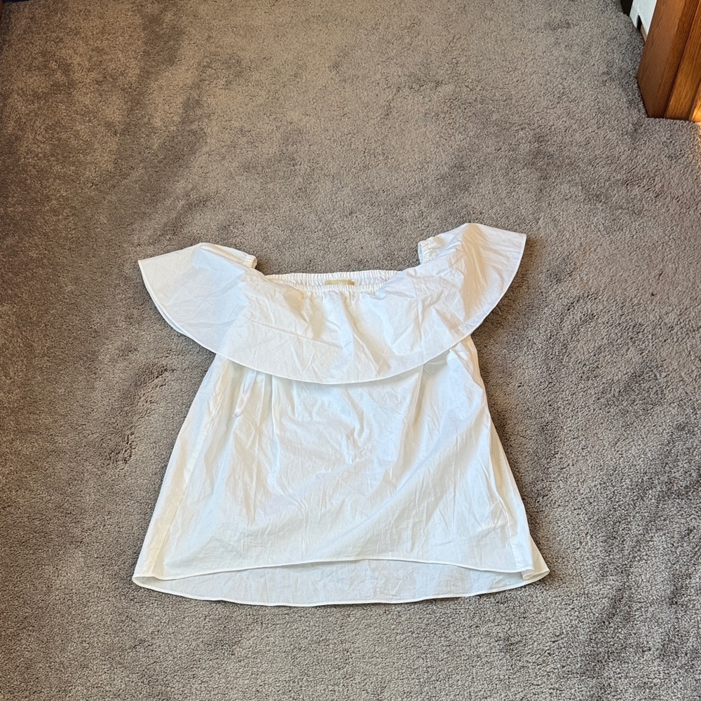 Michael by Michael Kors Off The Shoulder White Blouse SIZE M